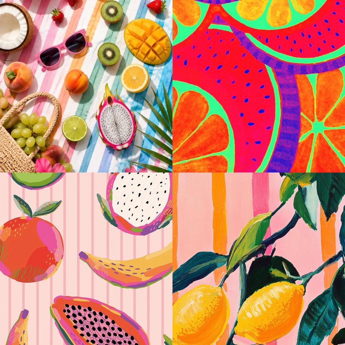Vibrant Polka Acrylic Square Press On Nail L300