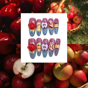Apple Orchards Acrylic Almond Press On Nail - MaYonail Store