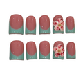 Teal Summer Acrylic Duck Press On Nail L252 - MaYonail Store