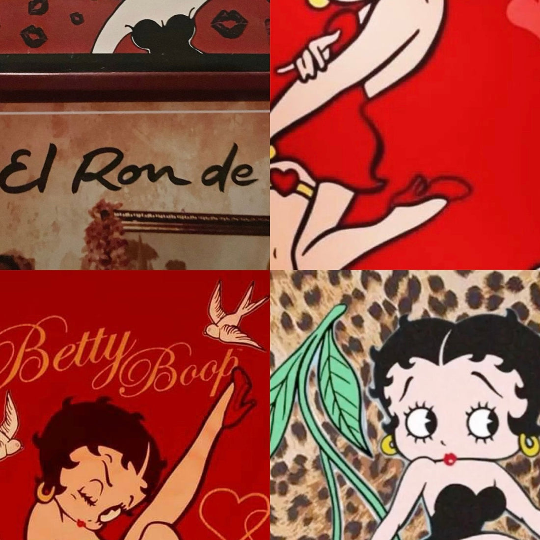 Betty Boop Acrylic Square Press On Nail L368 - MaYonail Store