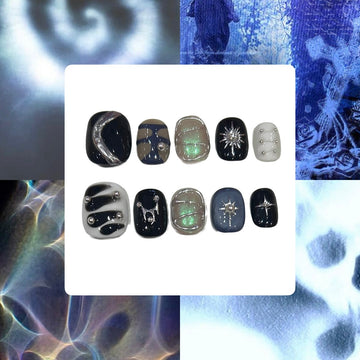 Opal Ocean Acrylic Square Press On Nail