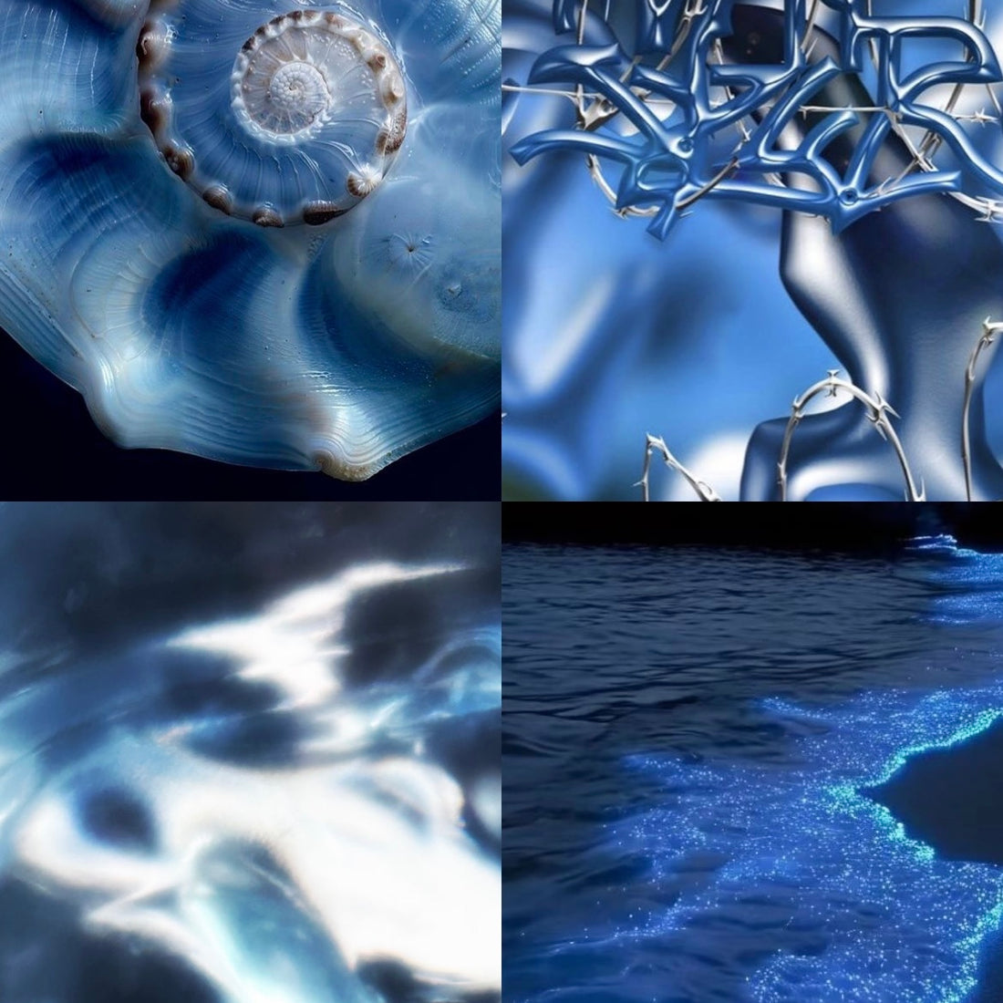 Ocean Tech Acrylic Square Press On Nail