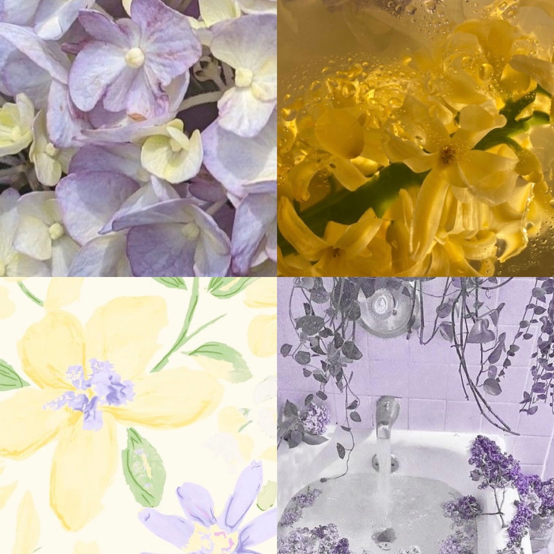 Lilac Garden Acrylic Square Press On Nail - MaYonail Store