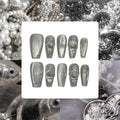 Silver Spring Acrylic Coffin Press On Nail - MaYonail Store
