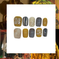 Daffodil Vintage Acrylic Square Press On Nail - MaYonail Store