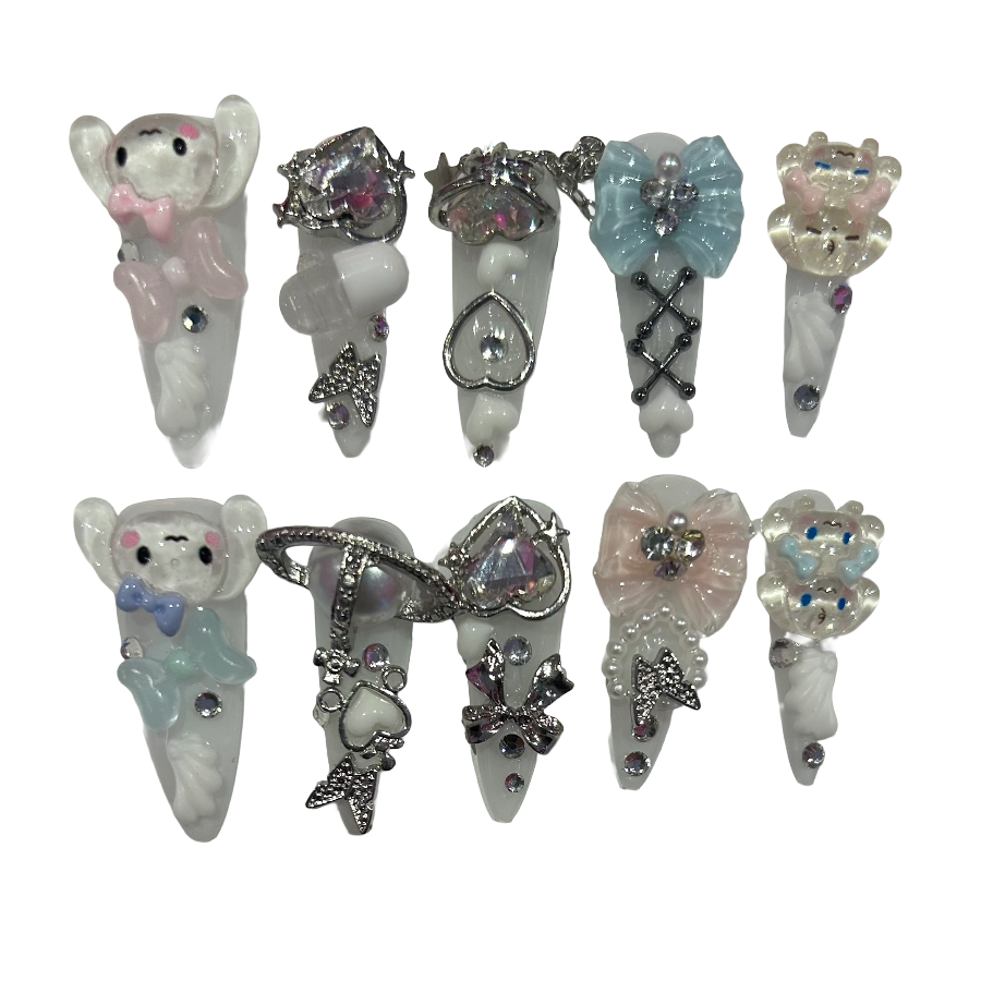 Sanrio Bomb Acrylic Almond Press On Nail - MaYonail Store
