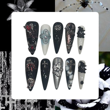 Pentagram Acrylic Stiletto Press On Nail