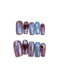 Bow Star Acylic Square Press On Nail Y417 - MaYonail Store