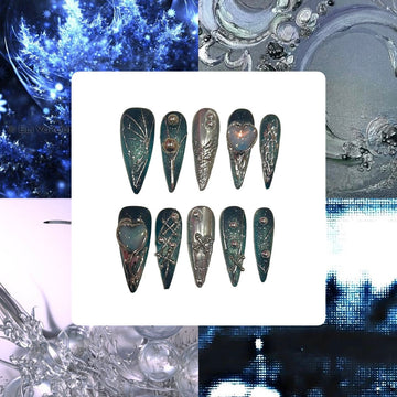 Steel Siren Acrylic Stiletto Press On Nail