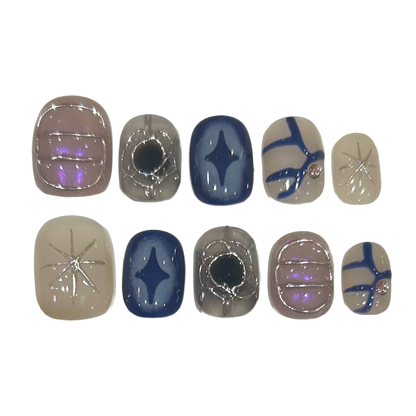 Evil Eye Acrylic Square Press On Nail - MaYonail Store