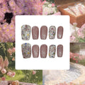 Blushed Daisy Acrylic Square Press On Nail - MaYonail Store