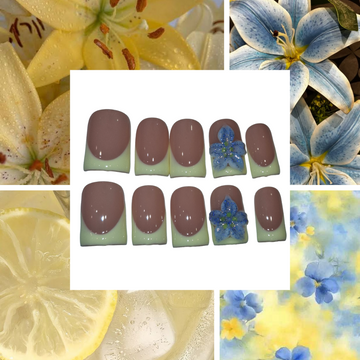 Butter Yellow Acrylic Duck press On Nail L179