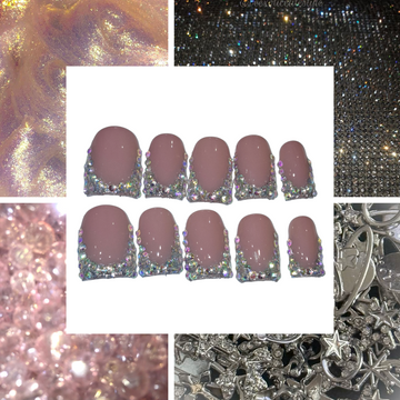 Y2K Rhinestone Acrylic Duck press On Nail L184