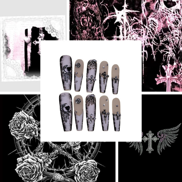 Punk Princess Acrylic Coffin Press On Nail