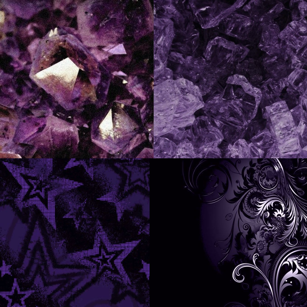 Midnight Purple Acrylic Square Press On Nail