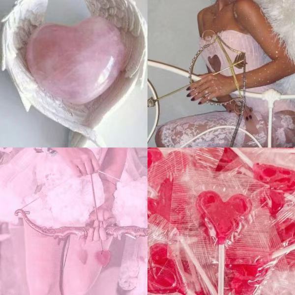 Cupids Bow Acrylic Coffin Press On Nail