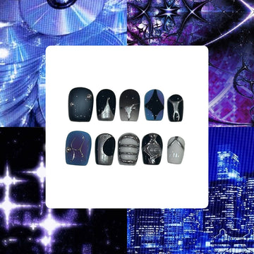 Y2K Cyber Acrylic Square Press On Nail