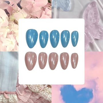 Candy Floss Acrylic Almond Press On Nail