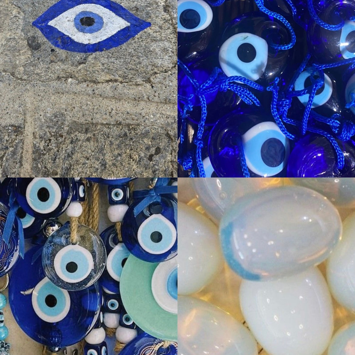 Evil Eye Acrylic Square Press On Nail - MaYonail Store