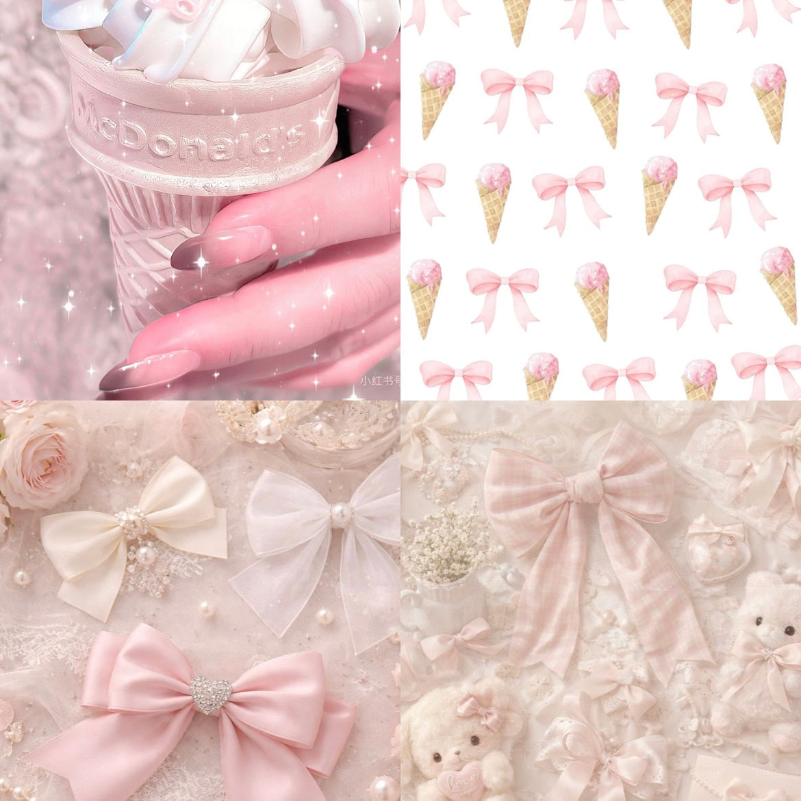 Icecream Sundae Acrylic Square Press On Nail - MaYonail Store