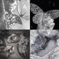 Crystal Butterfly Stiletto Acrylic Press On Nail - MaYonail Store