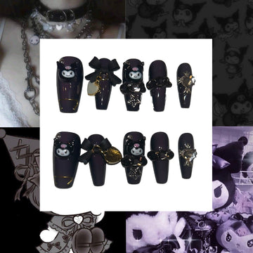 Kuromi Acrylic Coffin Press On Nail