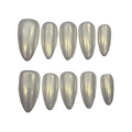 White Sunlight Almond Press On Nail L217 - MaYonail Store
