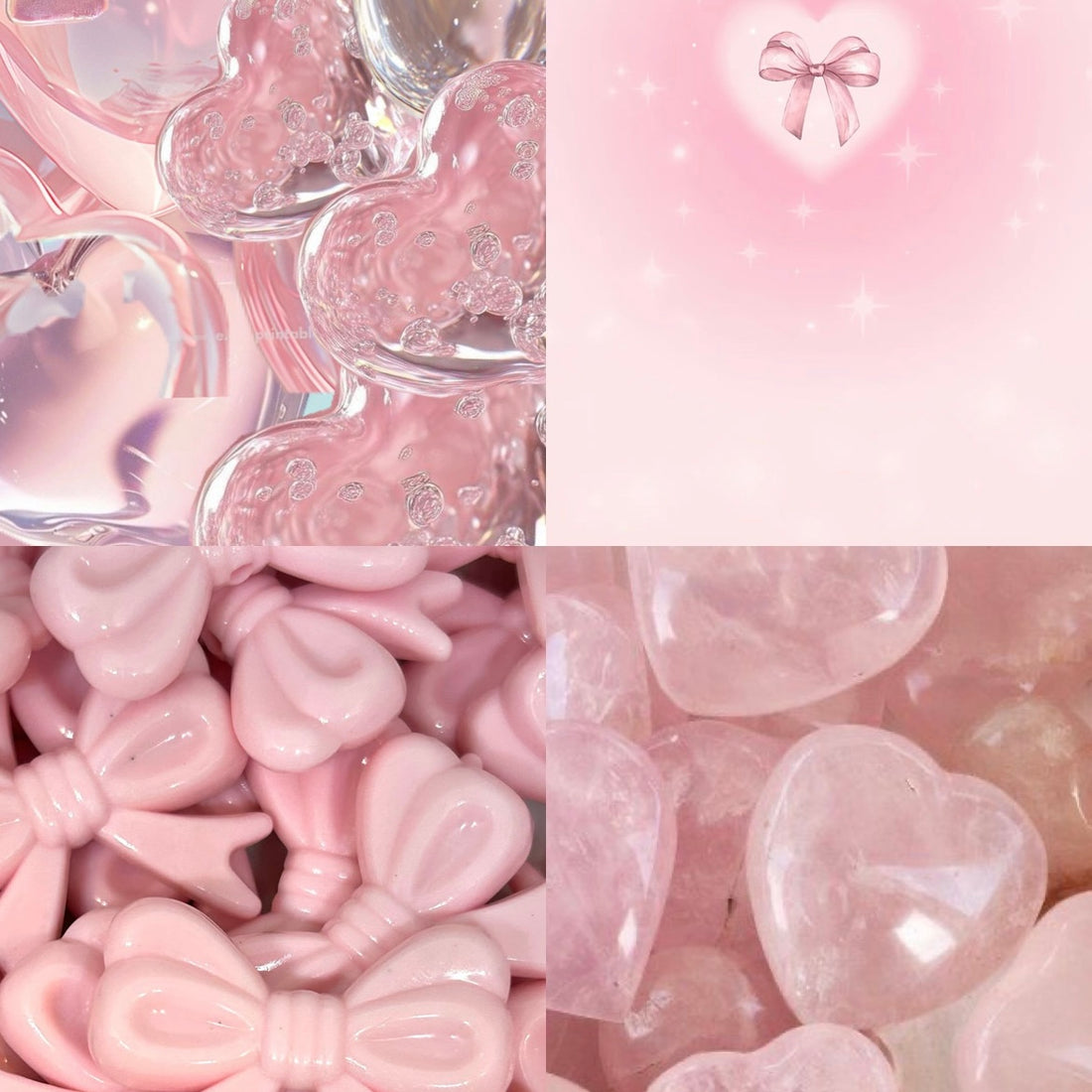 Glass Heart Acrylic Square Press On Nail - MaYonail Store