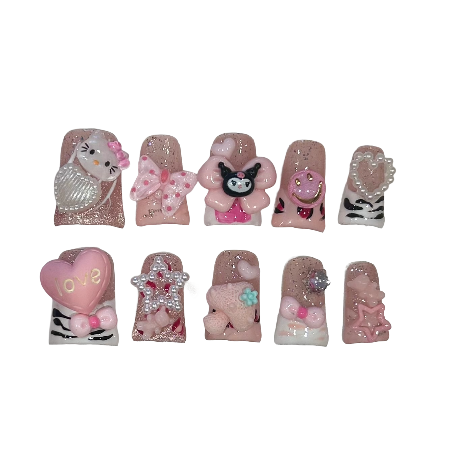 Y2K Sanrio Acrylic Duck Press On Nail - MaYonail Store
