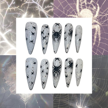 Arachnid Kiss Acrylic Stiletto Press On Nail