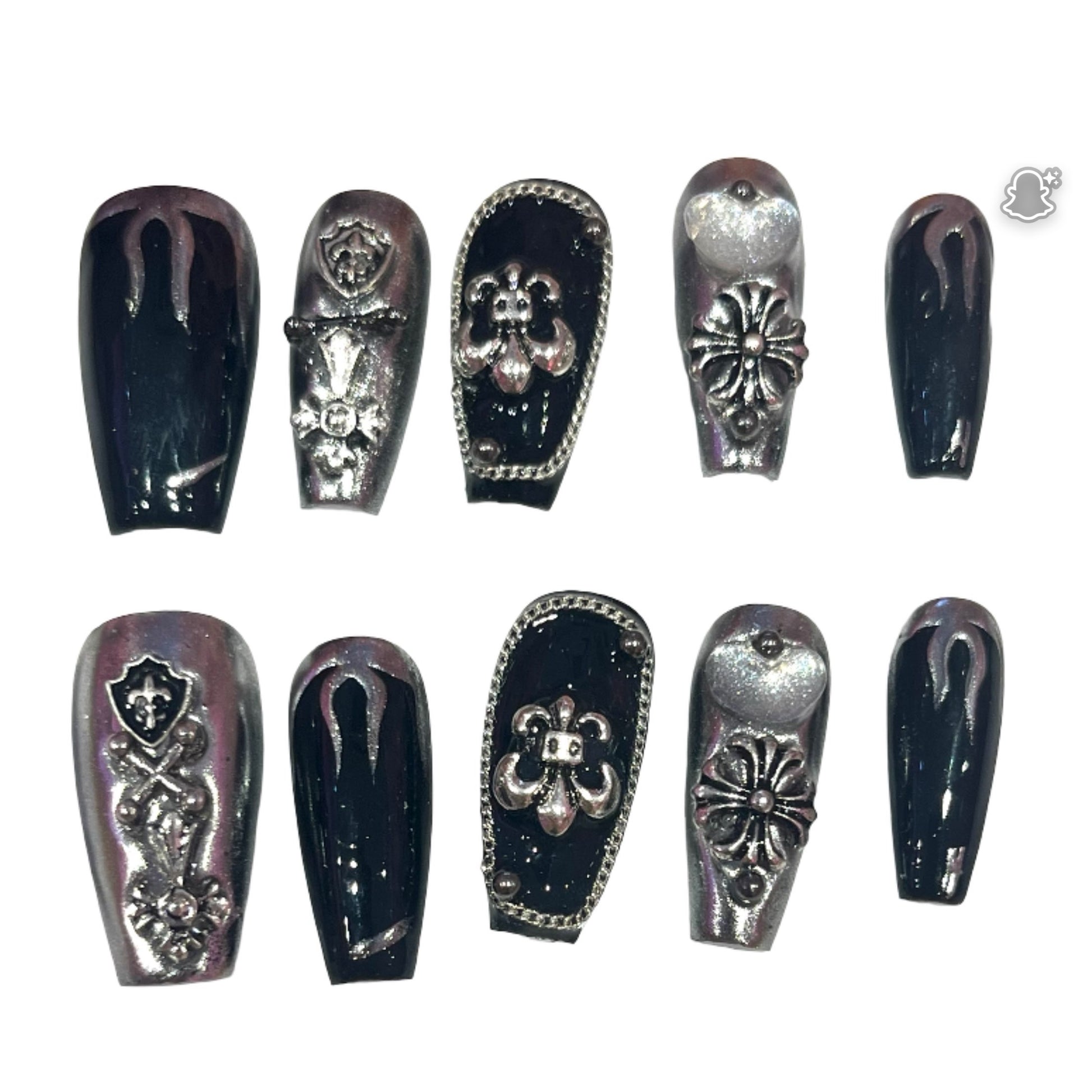 Eternal Dusk Acrylic Square Press On Nail - MaYonail Store