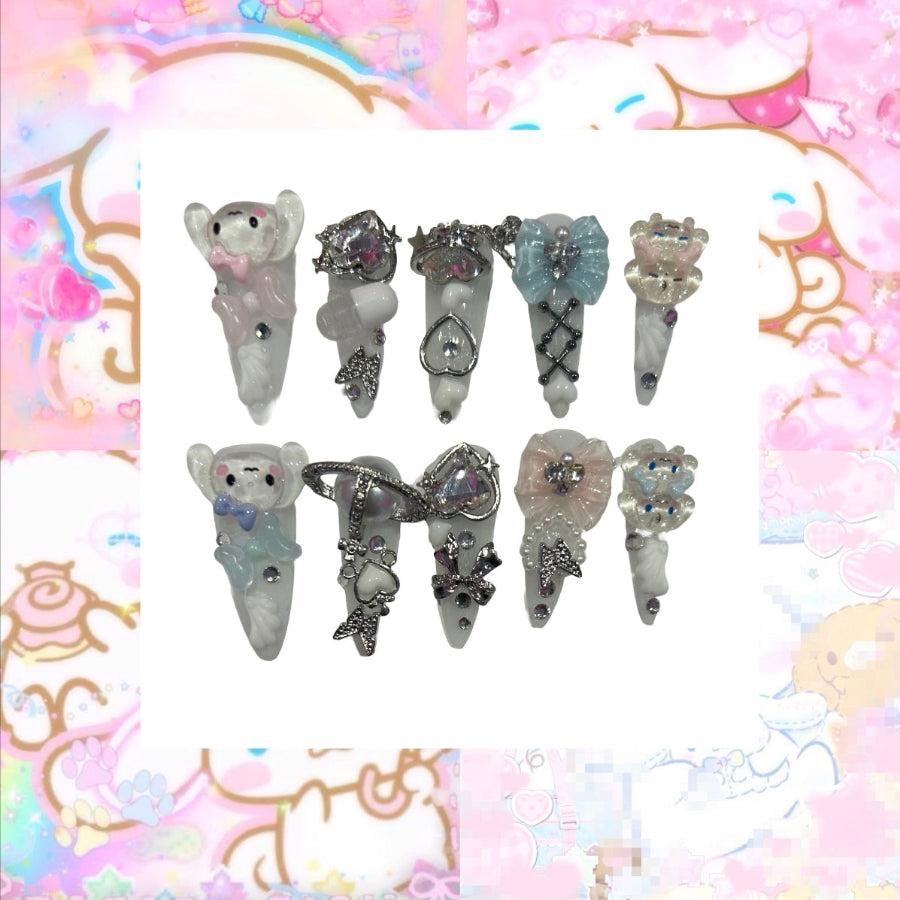 Sanrio Bomb Acrylic Almond Press On Nail - MaYonail Store