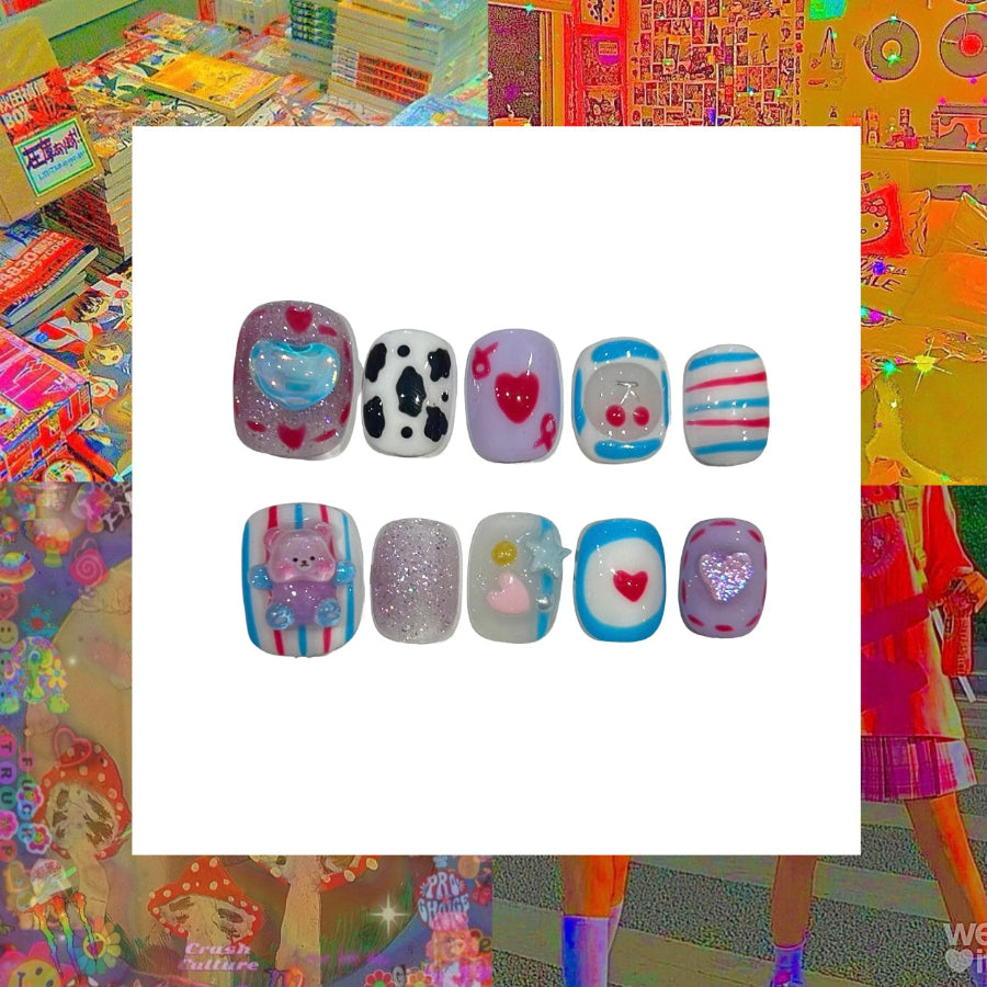 Sugar Crash Acrylic Square Press On Nail - MaYonail Store