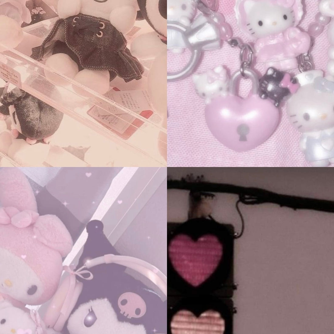 Pastel Kuromi Acrylic Square Press On Nail