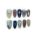 Retro Butterfly Acrylic Almond Press On Nail - MaYonail Store