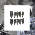 Silver Dream Acrylic Long Almond Press On Nail - MaYonail Store