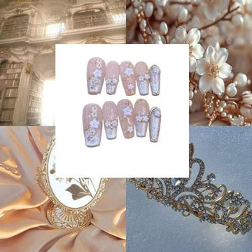 Flower Tower Acrylic Coffin Press On Nail - MaYonail Store
