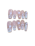Flower Tower Acrylic Coffin Press On Nail - MaYonail Store