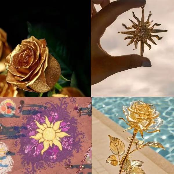 Golden Sunflower Acrylic Almond  Press On Nail - MaYonail Store