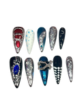 Gilded Galaxy Acrylic Stiletto Press On Nail - MaYonail Store