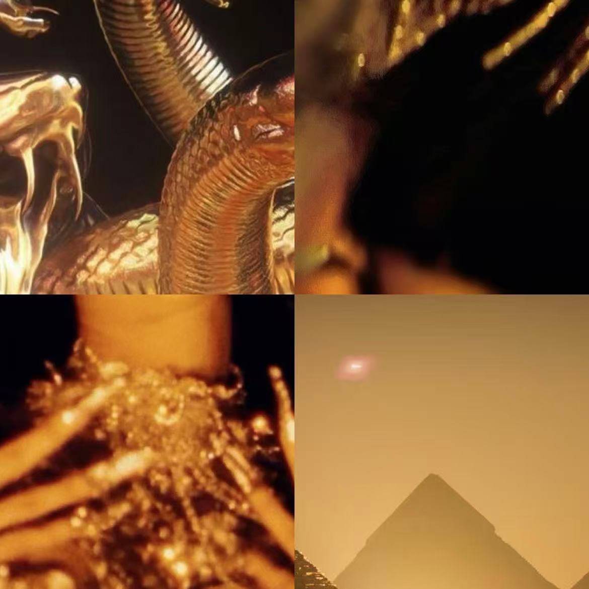Pharaohs Gold Acrylic Square Press On Nail - MaYonail Store