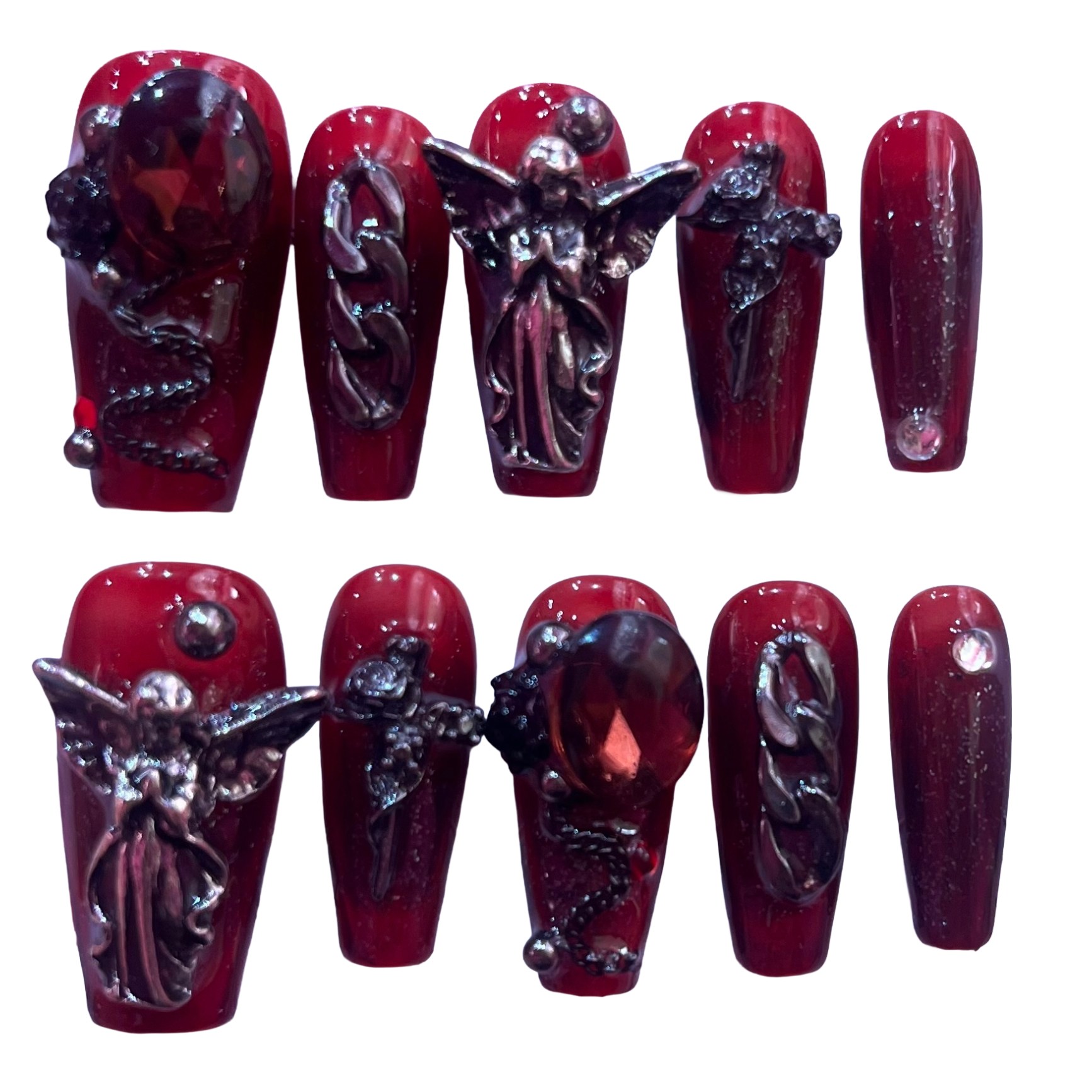 Demolition Lovers Acrylic Coffin Press On Nail - MaYonail Store
