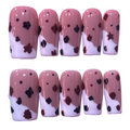Cow Print Acrylic Square Press On Nail - MaYonail Store