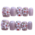 Crystal Daisies Acrylic Square Press On Nail - MaYonail Store