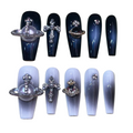 Duotone Orb Acrylic Coffin Press On Nail - MaYonail Store