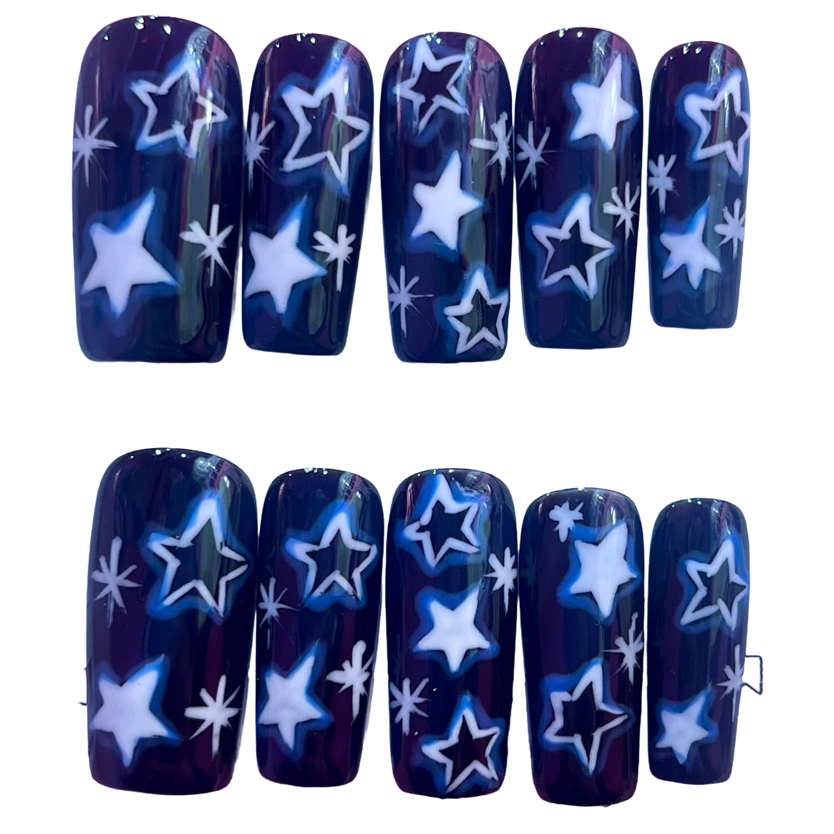 Cyber Stars Acrylic Square Press On Nail - MaYonail Store