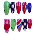 Back To The 80s Acrylic Almond press On Nail - MaYonail Store