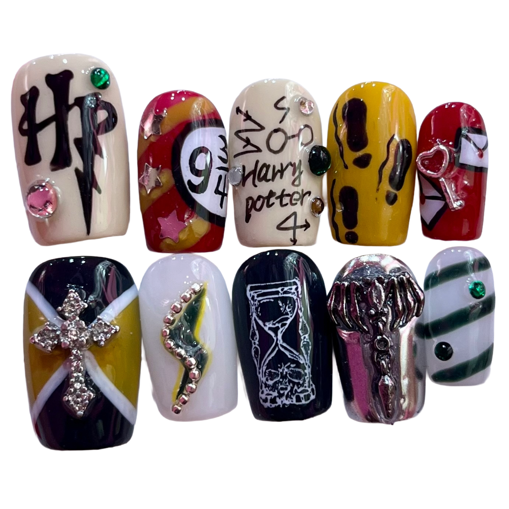 Hogwarts Acrylic Square Press On Nail - MaYonail Store