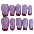 Chic Red Acrylic Coffin Press On Nail - MaYonail Store
