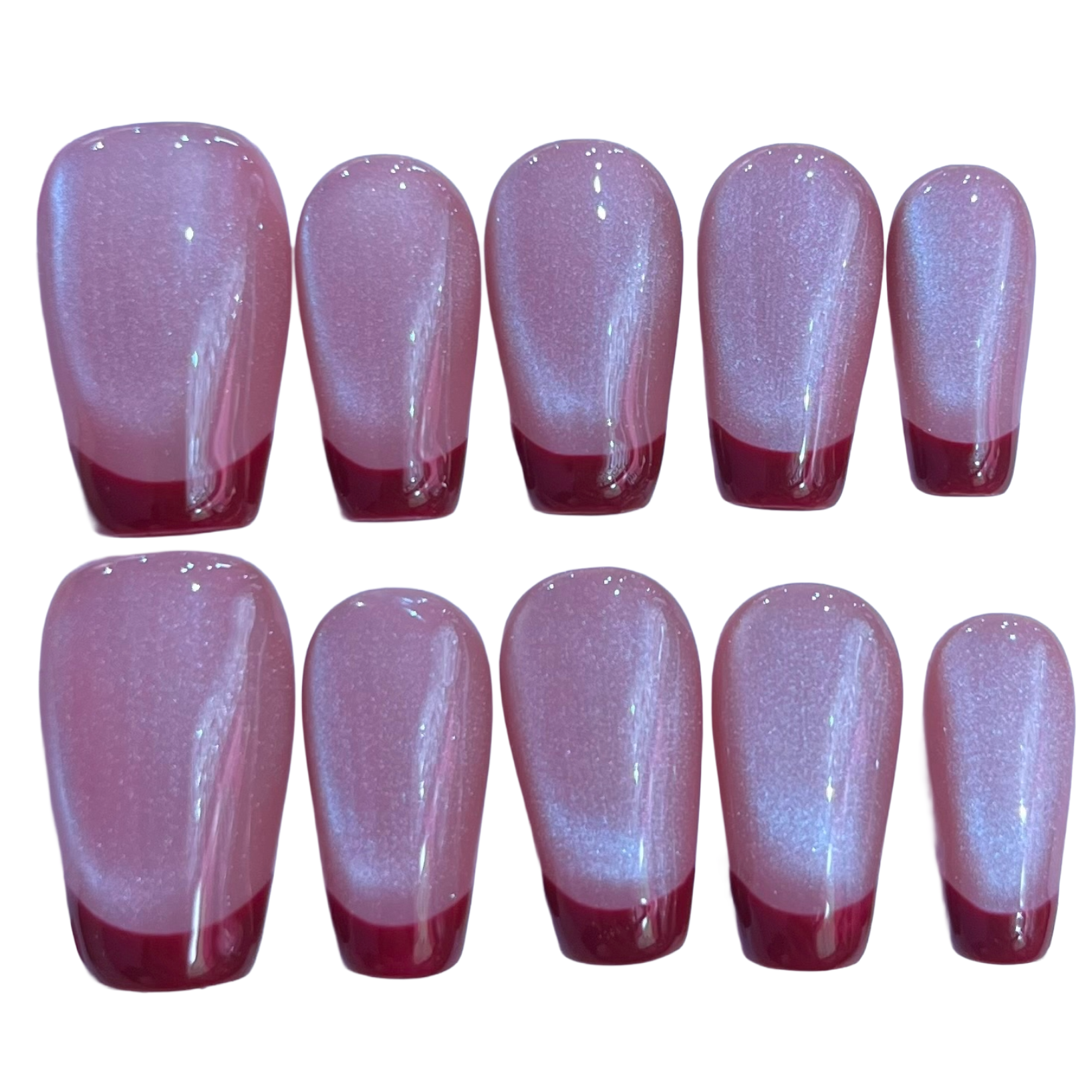 Chic Red Acrylic Coffin Press On Nail - MaYonail Store